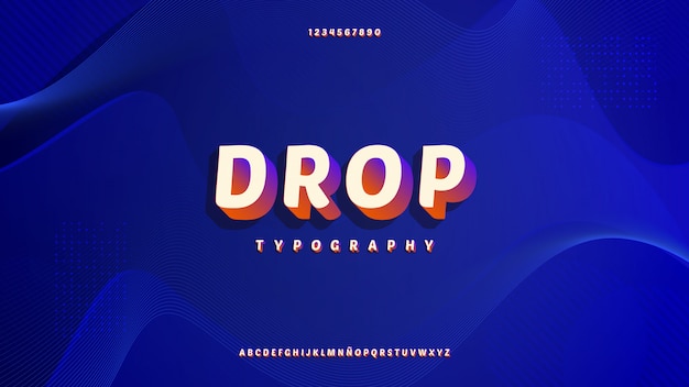 Nowoczesna Typografia Z Pięknym Efektem Linii 3d