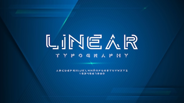 Nowoczesna Typografia Z Pięknym Efektem Linii