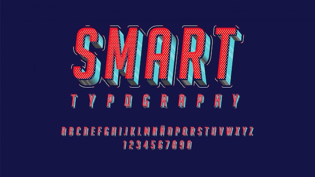 Nowoczesna typografia z pięknym efektem linii