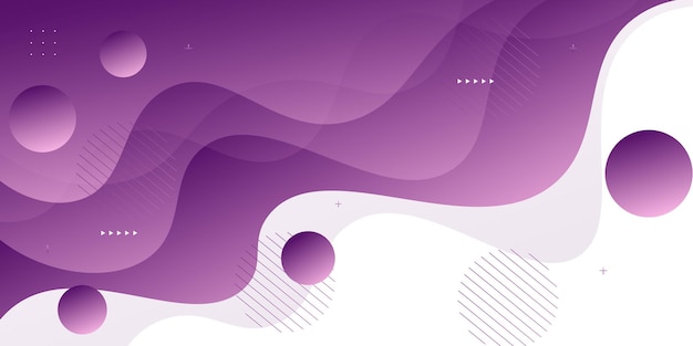 Nowoczesne abstrakcyjne fioletowe gradient fale płynne geometryczne tło z płynnym stylem gradientu koloru