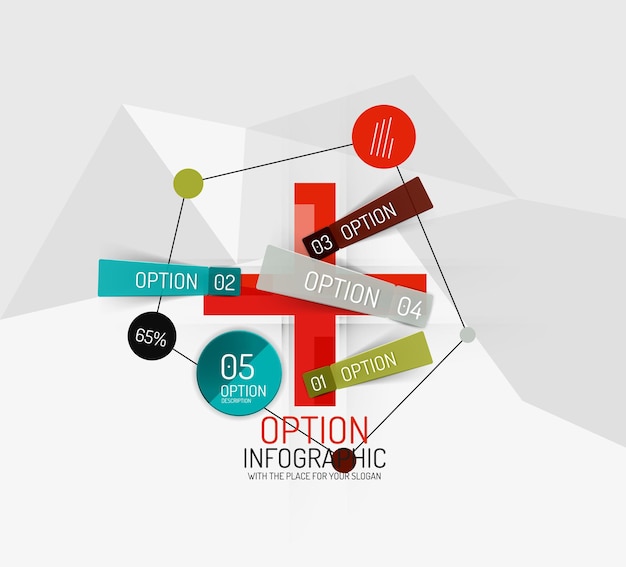 Plik wektorowy nowoczesne abstrakcyjne geometryczne infografiki biznesowe