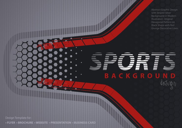 Nowoczesne abstrakcyjne tło w stylu sportowym ze srebrnym wzorem podszytym