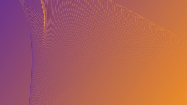 Nowoczesne abstrakcyjne tło z elementem fali linii i pomarańczowym fioletowym kolorem gradientu
