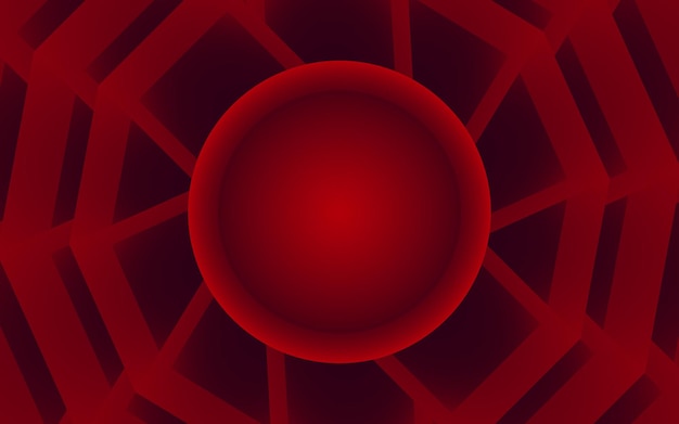Nowoczesne Czerwone Okrągłe Ramki Streszczenie Tło