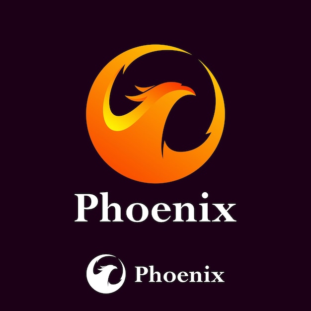 Nowoczesne Flaming Phoenix Logo projektuje szablon ilustracji wektorowych
