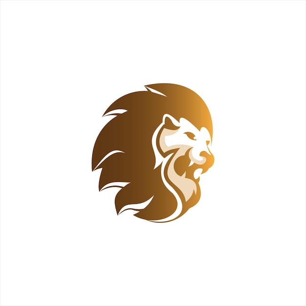 Nowoczesne Gradient Lion Head Animal Vector