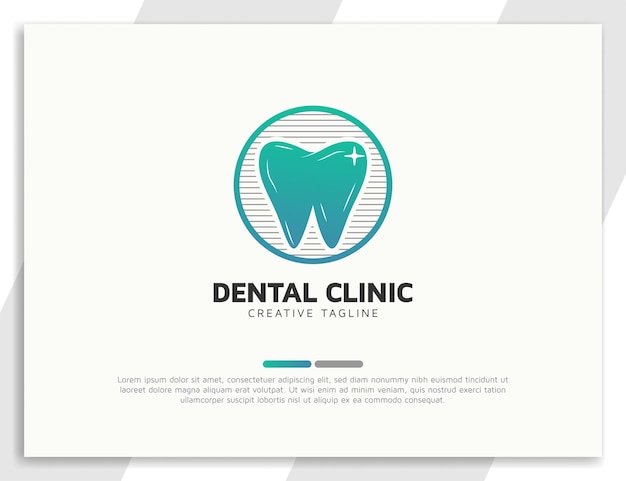 Nowoczesne Gradientowe Logo Kliniki Dentystycznej Z Kółkiem