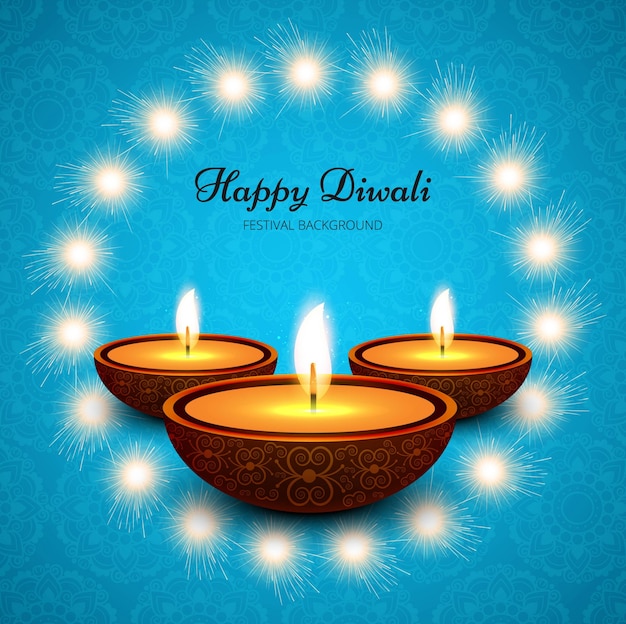 Nowoczesne Happy Diwali Tle