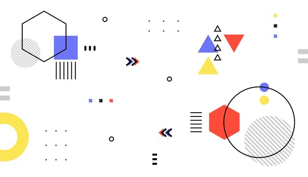 Nowoczesne I Czyste Abstrakcyjne Geometryczne Tło Z Kolorowymi Kształtami Wektorowymi Projektu