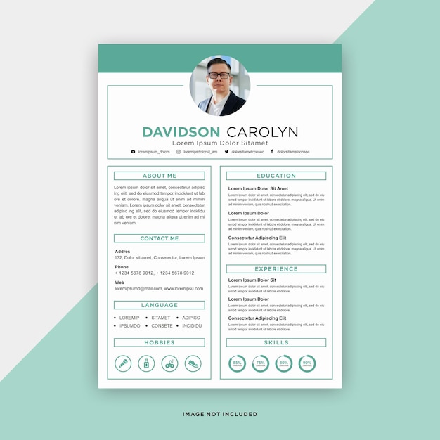 Nowoczesne i minimalistyczne CV lub szablon cv