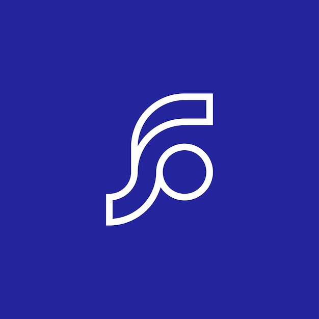 Plik wektorowy nowoczesne i minimalistyczne początkowe logo monogramu of lub fo