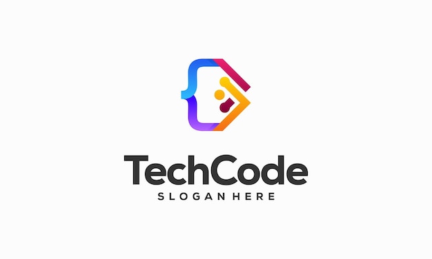 Nowoczesne Kodowanie Logo Projektuje Koncepcja Wektor Programista Technologia Wektor Ikona Logo