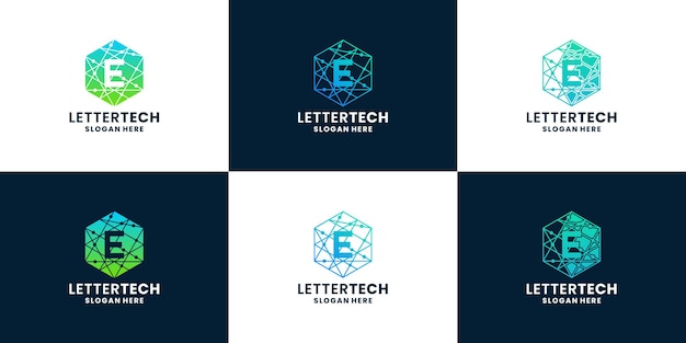 Nowoczesne Kolekcje Wektorów Logo Technologii Litery E