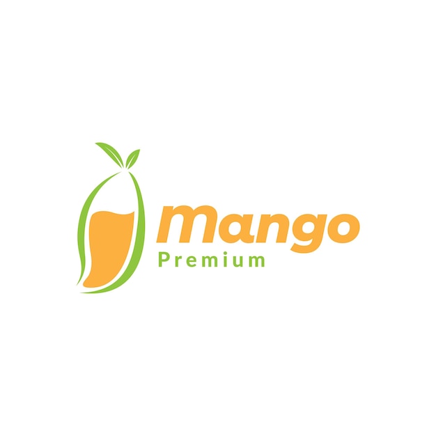 Plik wektorowy nowoczesne kolorowe owoce mango świeże logo symbol ikona wektor projekt graficzny ilustracja pomysł kreatywny