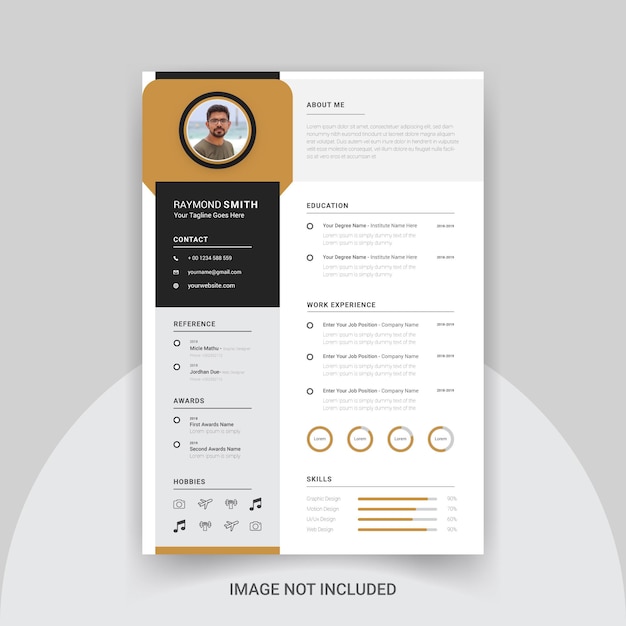 Nowoczesne kreatywne CV szablon cv