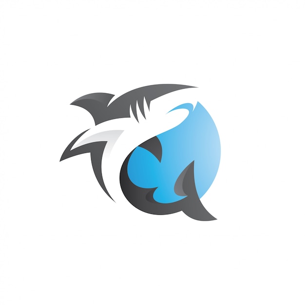 Nowoczesne Logo Shark Fish