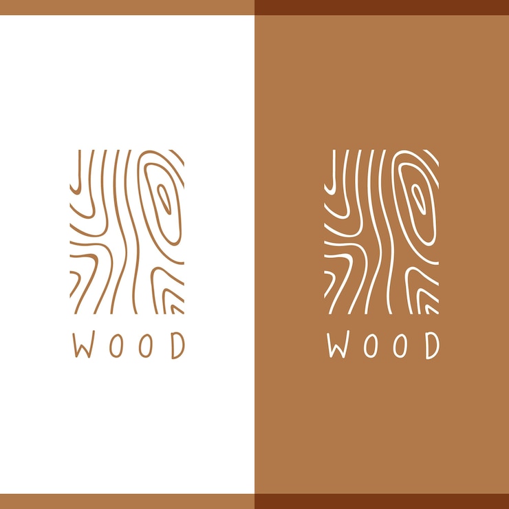 Wektor nowoczesne logo tekstury drewna