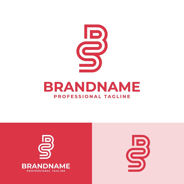 Wektor nowoczesne logo z inicjałami sb odpowiednie dla firm z inicjałami bs lub sb