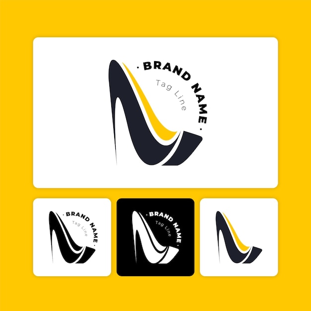 Plik wektorowy nowoczesne minimalistyczne logo marki obuwia premium design
