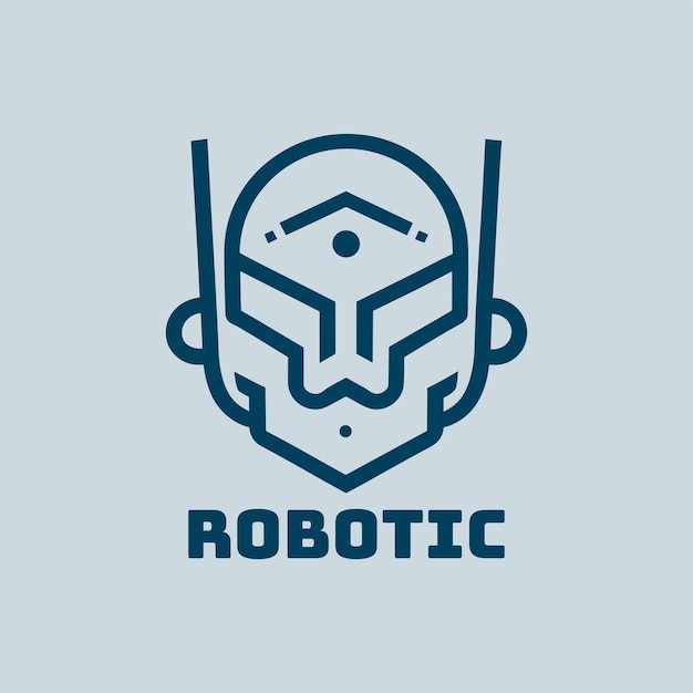 Plik wektorowy nowoczesne minimalistyczne logo robota