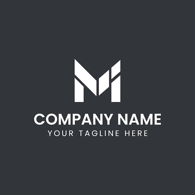 Nowoczesne minimalistyczne logo z literą M