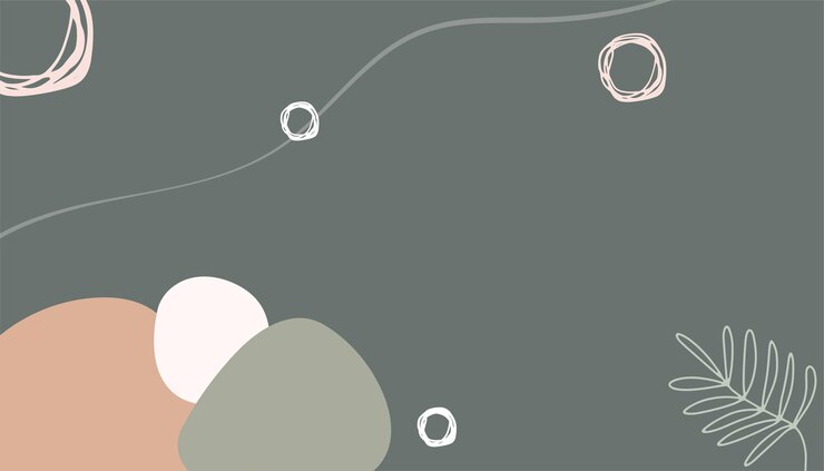 Wektor nowoczesne minimalne kolorowe wektor ręcznie rysowane organiczne kształty i tekstury. modne współczesne tło z kropelkami, płynami, kwiatami, liśćmi i abstrakcyjnymi kształtami. kolor jasnobrązowy, nude, beżowy, różowy, niebieski.