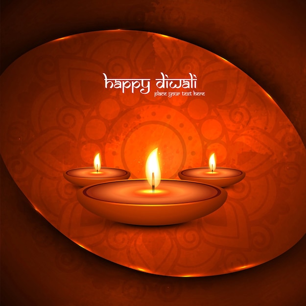 Nowoczesne piękne kolorowe diwali jasnym tle