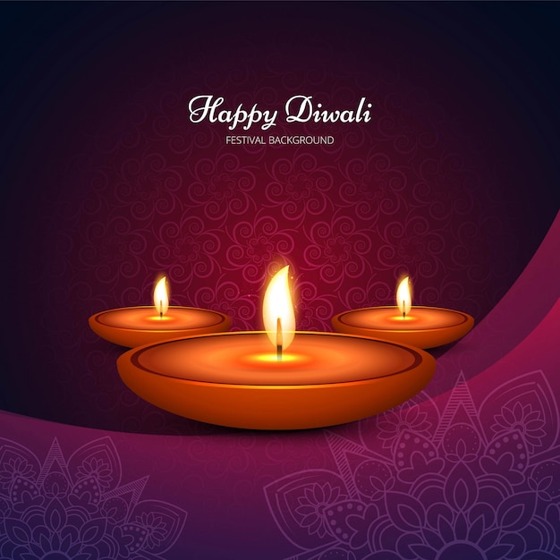 Nowoczesne piękne kolorowe diwali jasnym tle