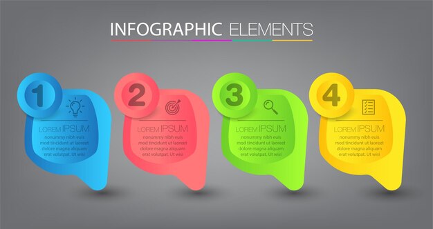 Nowoczesne Pole Tekstowe Szablon Infografiki Baner