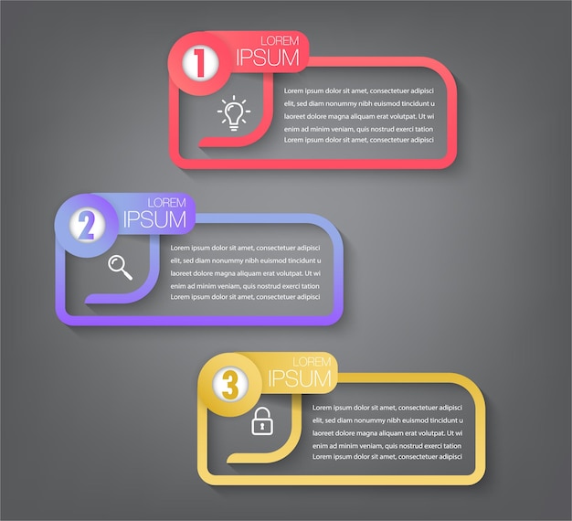 Nowoczesne Pole Tekstowe Szablon Infografiki Baner