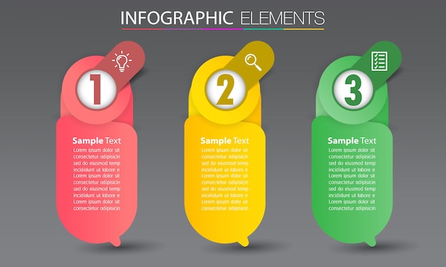 Nowoczesne Pole Tekstowe Szablon Infografiki Baner