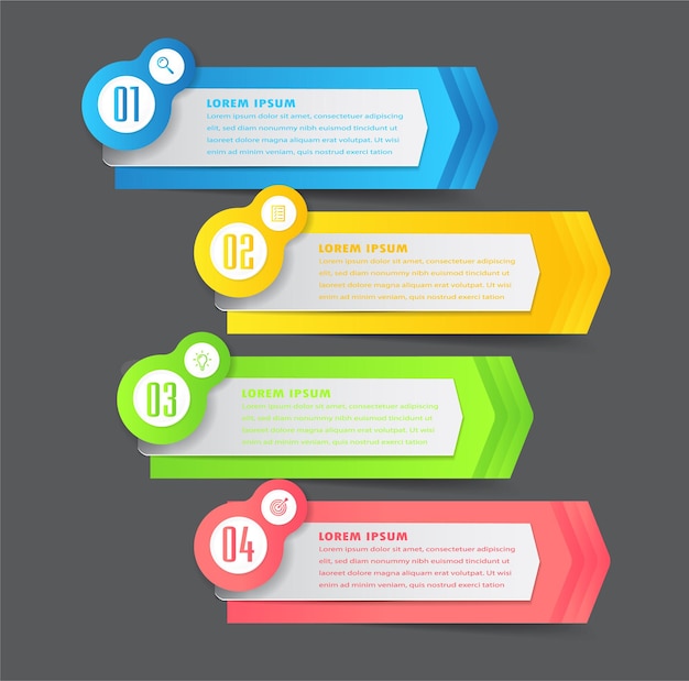 nowoczesne pole tekstowe szablon infografiki baner