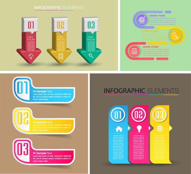 Nowoczesne Pole Tekstowe Szablon Infografiki Baner