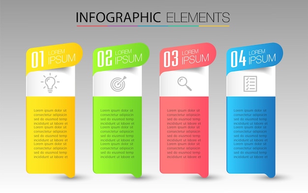 Nowoczesne Pole Tekstowe Szablon Infografiki Banner