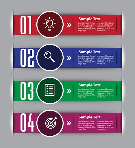 Nowoczesne Pole Tekstowe Szablon Infografiki Banner