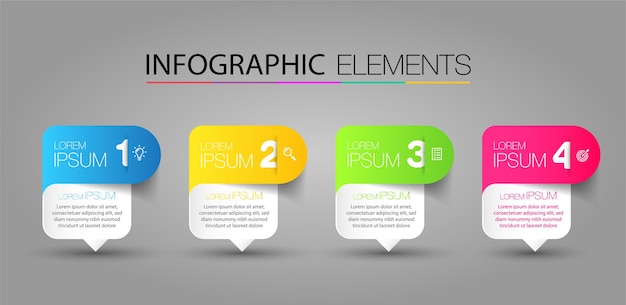 Nowoczesne Pole Tekstowe Szablon Infografiki Banner