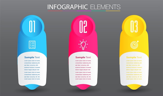 Nowoczesne Pole Tekstowe Szablon Infografiki Banner