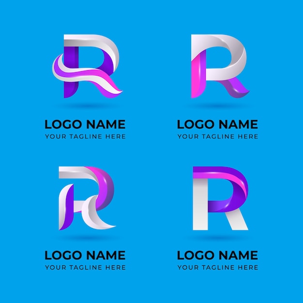 Nowoczesne projekty logo litery R