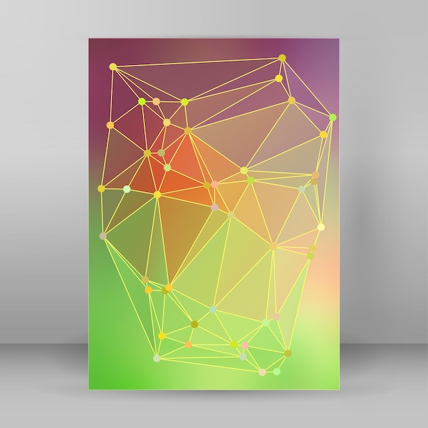 Plik wektorowy nowoczesne tło trójkąta efekt 3d strona tytułowa broszura format a427