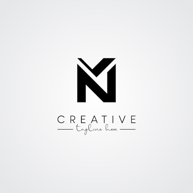 Nowoczesne unikalne artystyczne litery NK KN Logo na podstawie inicjałów Litery Ikony Logo