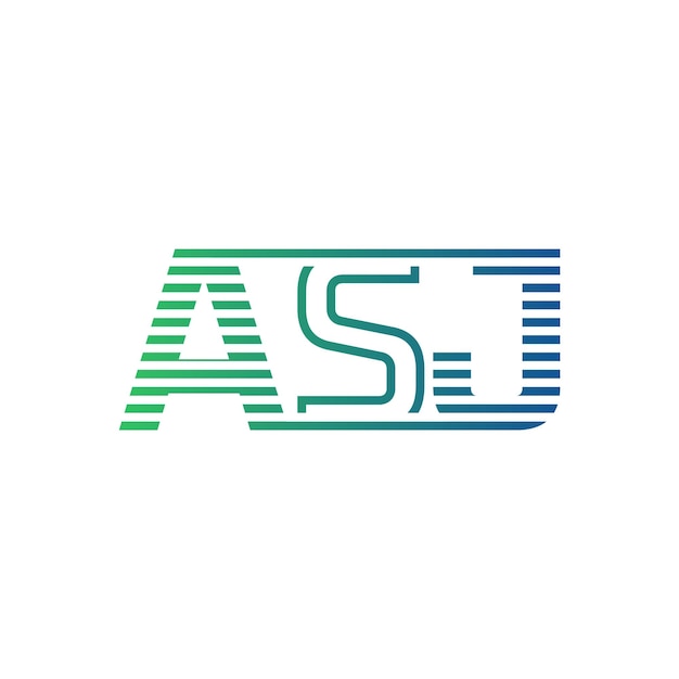 Nowoczesny ASJ Logo Design Letter ASJ Minimalist Professional and Versatile Branding Icon for Business Identity