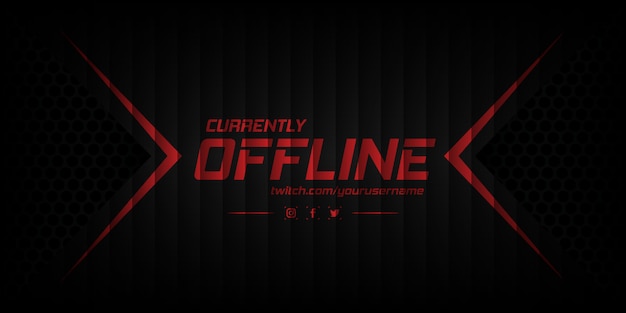 Plik wektorowy nowoczesny baner obecnie offline z abstrakcyjnym tłem