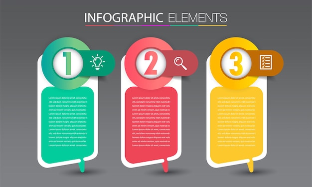 Nowoczesny Baner Szablonu Pola Tekstowego Infografika