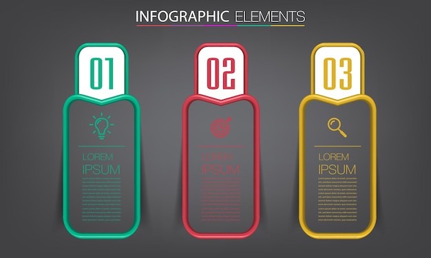 Nowoczesny Baner Szablonu Pola Tekstowego Infografiki