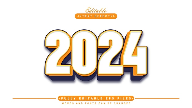 Nowoczesny biały edytowalny logo tekstowy EffectTyphography 2024