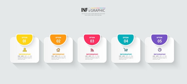 Nowoczesny Biznes Infografika Szablon