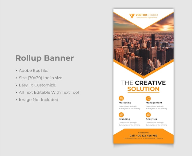 Nowoczesny Biznes Roll Up Banner