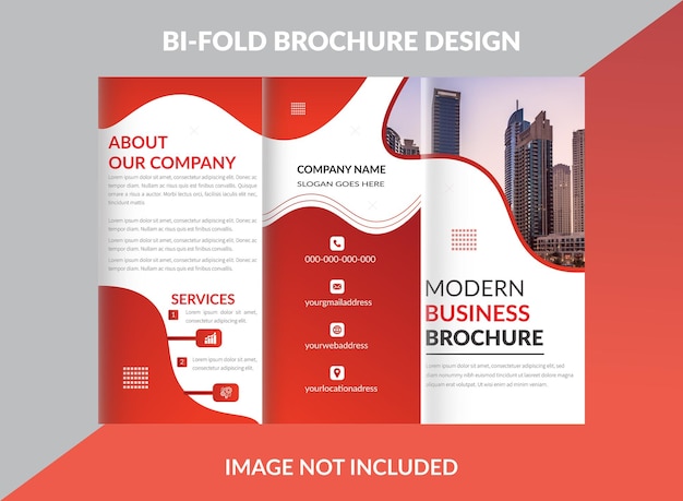 Plik wektorowy nowoczesny biznesowy projekt broszury bi fold