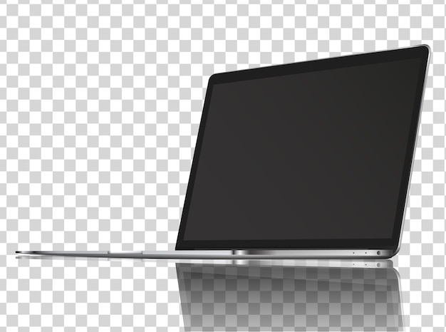 Plik wektorowy nowoczesny błyszczący laptop z refleksami.