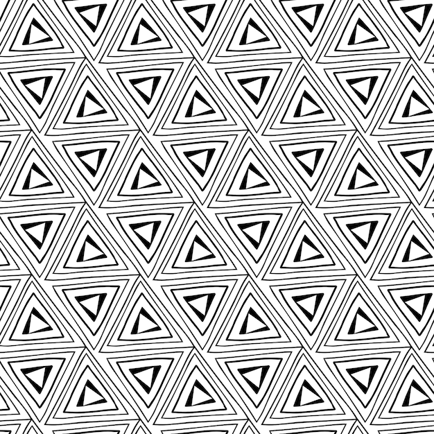 Nowoczesny czarno-biały koronkowy bezszwowy wzór Abstrakcyjna geometria tła do projektowania kolorystyki tkaniny książka album prosty motyw